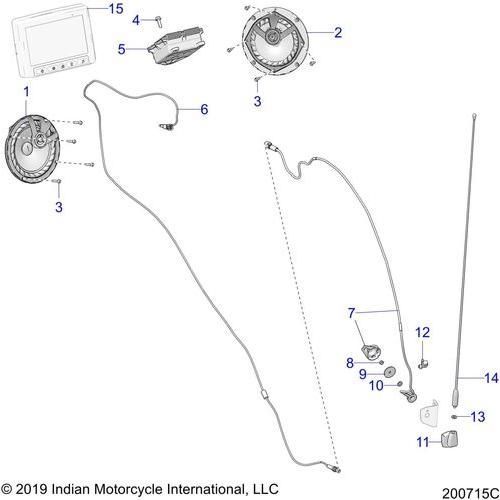 Electrical, Audio System All Options - 2020 Indian Challenger Base/Limited Schematic-25264 OEM Schematic