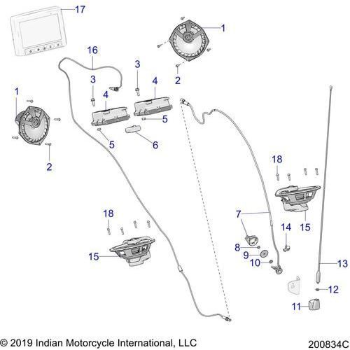Electrical, Audio System All Options - 2020 Indian Roadmaster Elite Schematic-24308 OEM Schematic