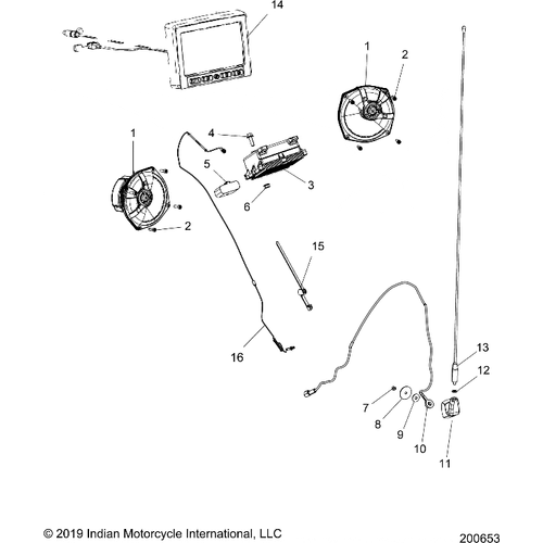 N/A OEM Schematic Electrical, Audio System All Options - 2020 Indian Roadmaster Premium Schematic-24225