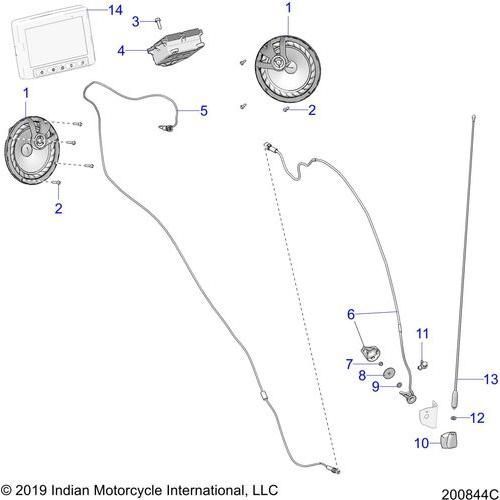 Electrical, Audio System All Options - 2021 Indian Challenger Dark Horse Schematic-23786 OEM Schematic