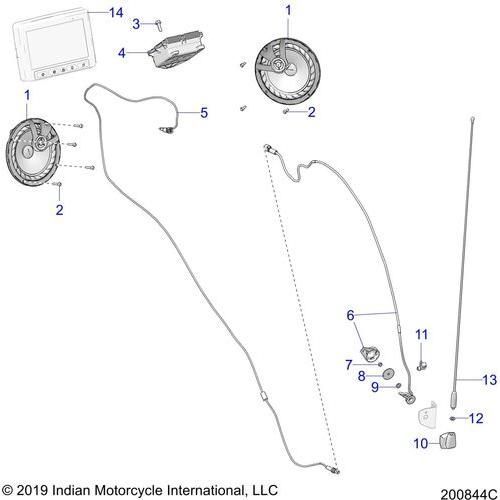 Electrical, Audio System All Options - 2021 Indian Challenger Limited Schematic-23716 OEM Schematic