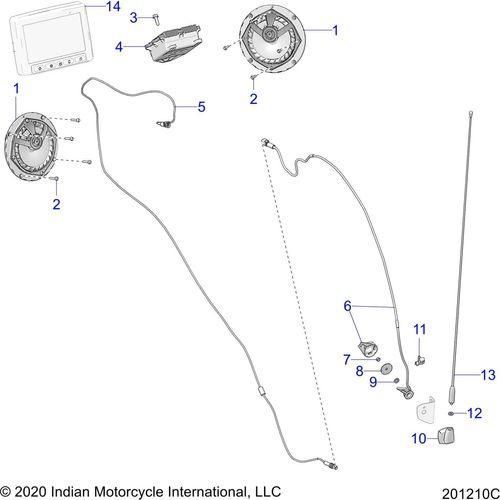 Electrical, Audio System All Options - 2021 Indian Challenger Standard Schematic-23646 OEM Schematic