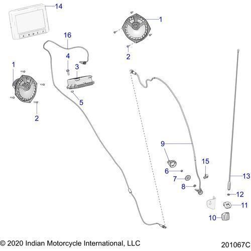 Electrical, Audio System All Options - 2021 Indian Roadmaster Dark Horse Schematic-22832 OEM Schematic