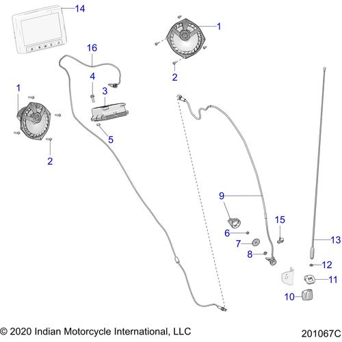 Electrical, Audio System All Options - 2021 Indian Roadmaster Schematic-22912 OEM Schematic