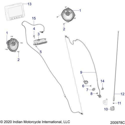 Electrical, Audio System All Options - 2022 Indian Chieftain Dark Horse Schematic-21619 OEM Schematic