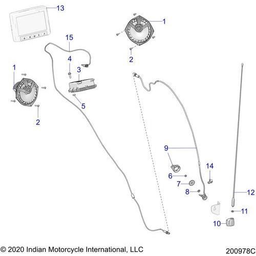 Electrical, Audio System All Options - 2022 Indian Chieftain Standard 111 Schematic-21393 OEM Schematic