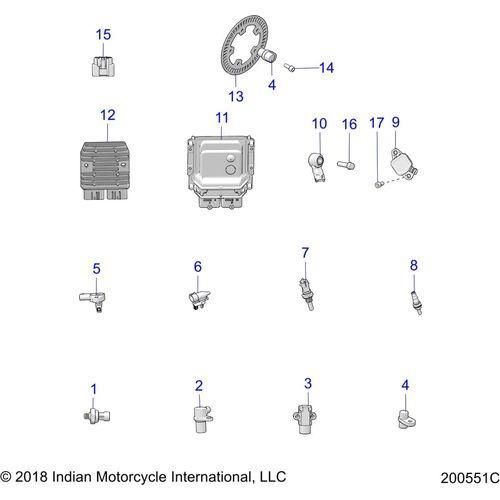 Electrical, Battery - 2019 Indian Ftr 1200 Rally Le Schematic-25688 OEM Schematic
