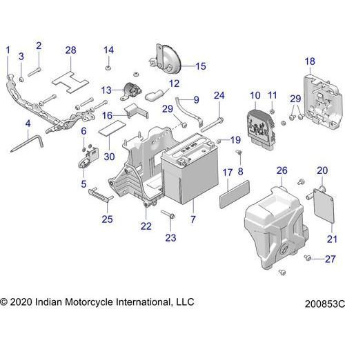 Electrical, Battery - 2020 Indian Ftr 1200 Schematic-24535 OEM Schematic