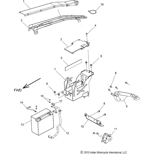 Electrical, Battery All Options - 2018 Indian Springfield Schematic-26247 OEM Schematic