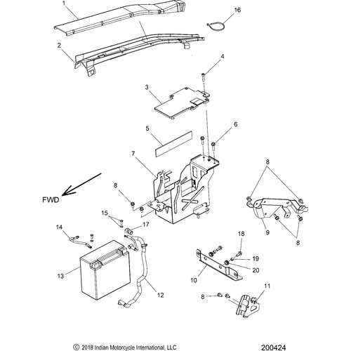 Electrical, Battery All Options - 2019 Indian Chieftain Dark Horse Schematic-25903 OEM Schematic