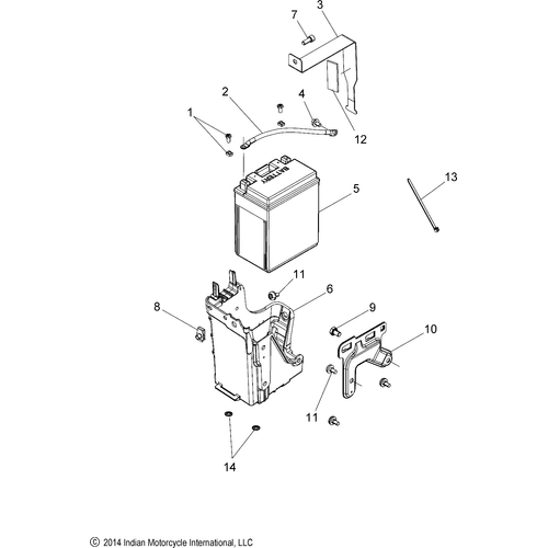 Electrical, Battery All Options - 2019 Indian Scout Bobber Schematic-25516 OEM Schematic