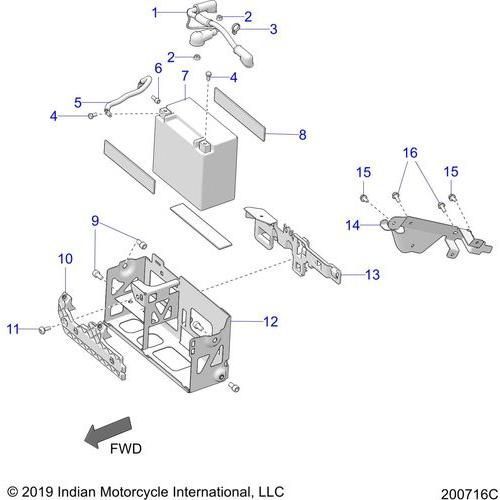 Electrical, Battery All Options - 2020 Indian Challenger Dark Horse Schematic-25194 OEM Schematic