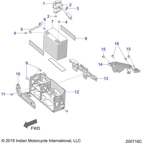 Electrical, Battery All Options - 2021 Indian Challenger Limited Schematic-23717 OEM Schematic