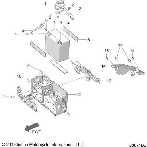 Electrical, Battery All Options - 2022 Indian Challenger Elite Schematic-22083 OEM Schematic