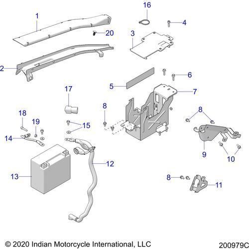 Electrical, Battery All Options - 2022 Indian Chieftain Standard 116 Schematic-21320 OEM Schematic