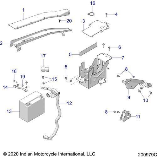 Electrical, Battery All Options - 2022 Indian Roadmaster Premium Schematic-20753 OEM Schematic