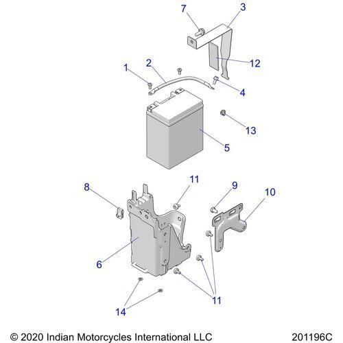 Electrical, Battery All Options - 2022 Indian Scout Rogue Sixty Schematic-20436 OEM Schematic