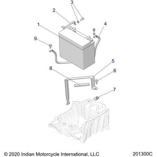 Electrical, Battery All Options - 2022 Indian Super Chief Limited 116 Schematic-20033 OEM Schematic