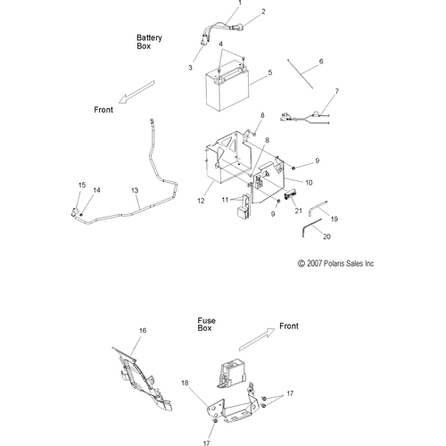 Electrical, Battery And Fuse Box - 2009 Victory Vegas/Vegas 8 Ball/Vegas Low All Options - V09Ab26/Gb26/Lb26 Schematic 4429 OEM Schematic