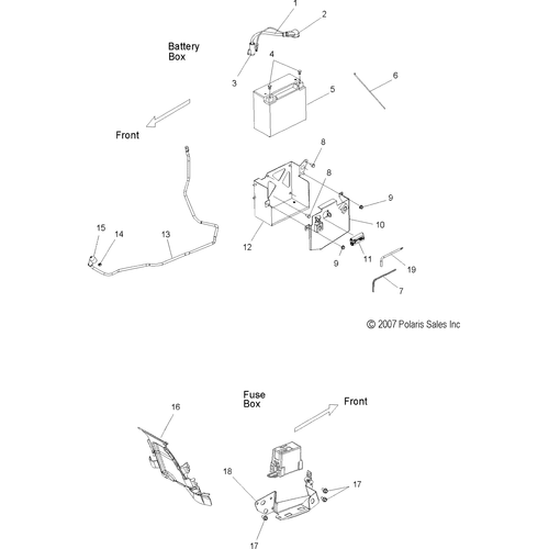 Electrical, Battery And Fuse Box - 2012 Victory Kingpin - V12Cb36Np/Npc/Npa Schematic 3316 OEM Schematic