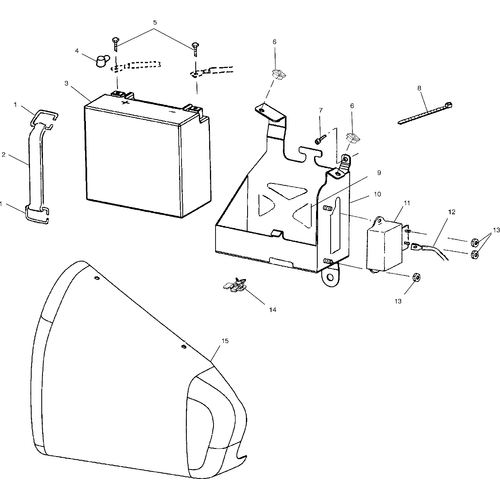 Electrical, Battery Box - 2001 Victory Deluxe Cruiser - V01Cd15Dc Schematic 6545 OEM Schematic