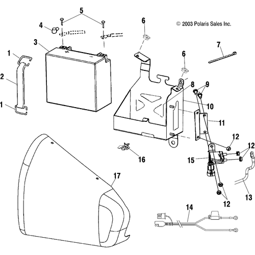 Electrical, Battery Box - 2004 Victory Ca Touring Cruiser All Options - V04Tb16 Schematic 5520 OEM Schematic