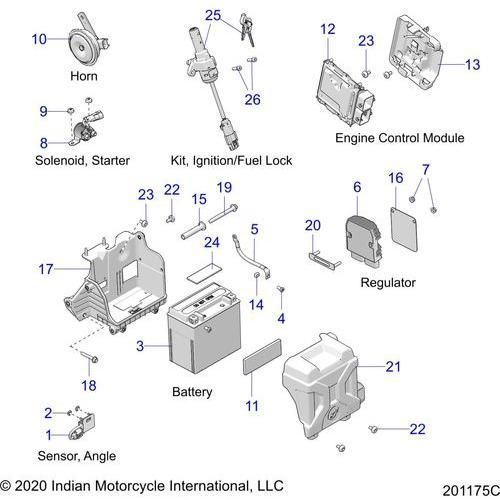 Electrical, Components 1 - 2022 Indian Ftr 1200 Schematic-21226 OEM Schematic