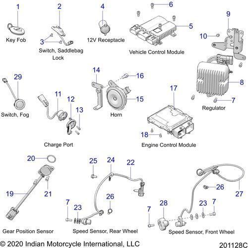 Electrical, Components 1 All Options - 2021 Indian Springfield 111 Schematic-22408 OEM Schematic
