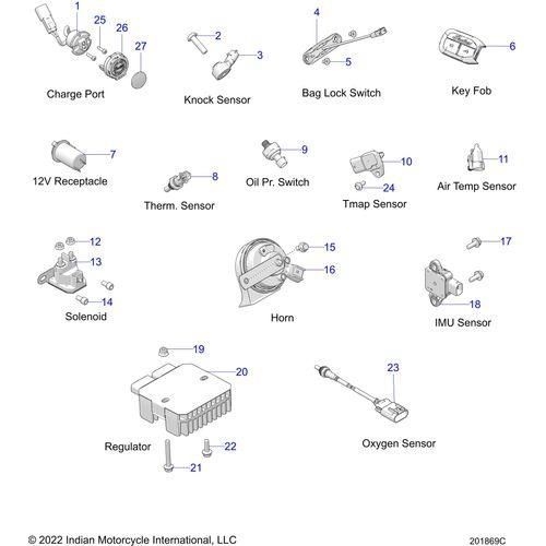 Electrical, Components 1 All Options - 2022 Indian Challenger Dark Horse Schematic-22117 OEM Schematic