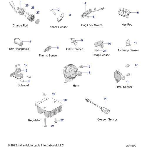 Electrical, Components 1 All Options - 2022 Indian Challenger Limited Schematic-21976 OEM Schematic