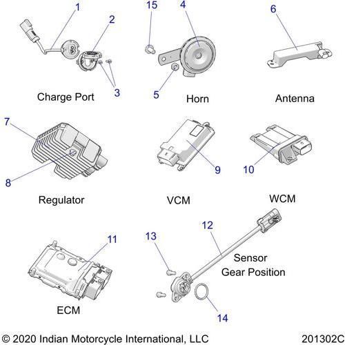 Electrical, Components 1 All Options - 2022 Indian Chief 111 Schematic-21865 OEM Schematic