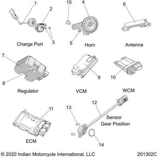 Electrical, Components 1 All Options - 2022 Indian Chief Bobber 111 Schematic-21802 OEM Schematic