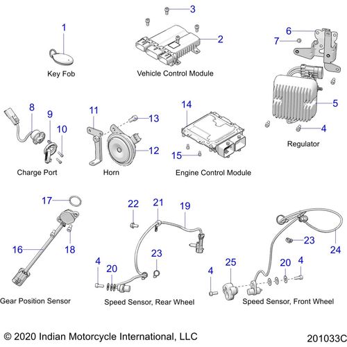 Electrical, Components 1 All Options - 2022 Indian Chieftain Standard 111 Schematic-21362 OEM Schematic