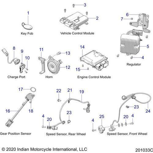 Electrical, Components 1 All Options - 2022 Indian Chieftain Standard 116 Schematic-21288 OEM Schematic