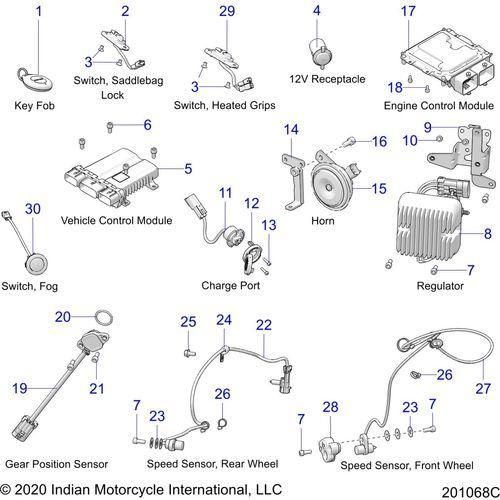 Electrical, Components 1 All Options - 2022 Indian Roadmaster Schematic-20883 OEM Schematic