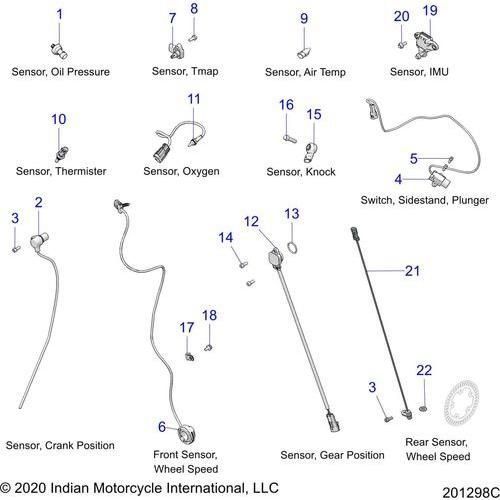 Electrical, Components 2 - 2022 Indian Ftr 1200 Schematic-21227 OEM Schematic