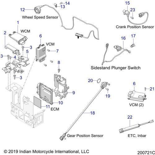 Electrical, Components 2 All Options - 2020 Indian Challenger Dark Horse Schematic-25159 OEM Schematic