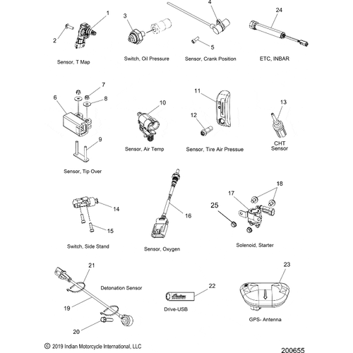 Electrical, Components 2 All Options - 2020 Indian Chieftain Classic Schematic-24949 OEM Schematic