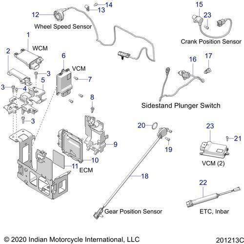 Electrical, Components 2 All Options - 2021 Indian Challenger Limited Schematic-23680 OEM Schematic