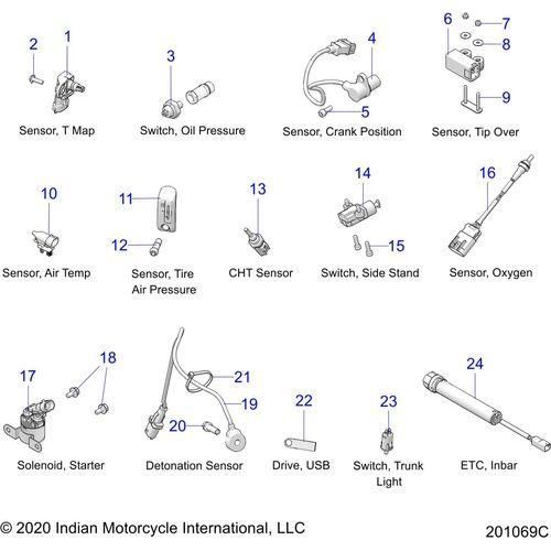 Electrical, Components 2 All Options - 2021 Indian Roadmaster Limited Schematic-22699 OEM Schematic