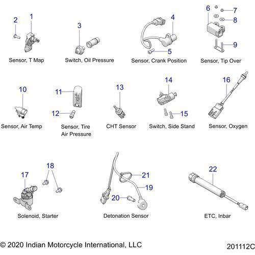 Electrical, Components 2 All Options - 2021 Indian Springfield Dark Horse Intl Schematic-22181 OEM Schematic