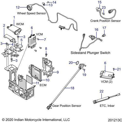 Electrical, Components 2 All Options - 2022 Indian Challenger Dark Horse Schematic-22119 OEM Schematic