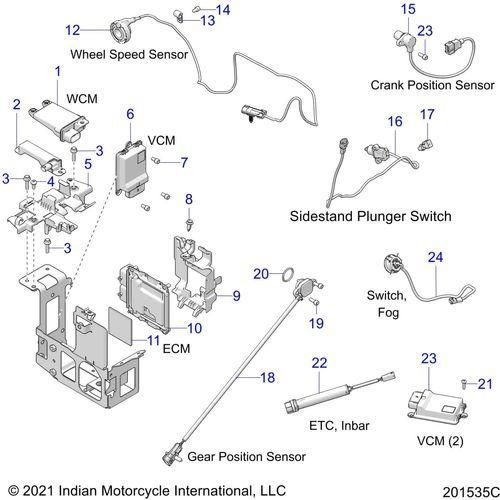 Electrical, Components 2 All Options - 2022 Indian Challenger Elite Schematic-22046 OEM Schematic