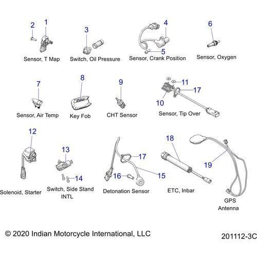 Electrical, Components 2 All Options - 2022 Indian Chief Bobber Dark Horse 116 Schematic-21742 OEM Schematic