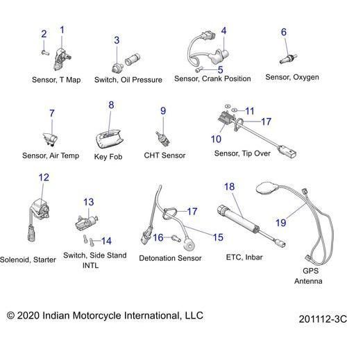 Electrical, Components 2 All Options - 2022 Indian Chief Dark Horse 116 Schematic-21679 OEM Schematic