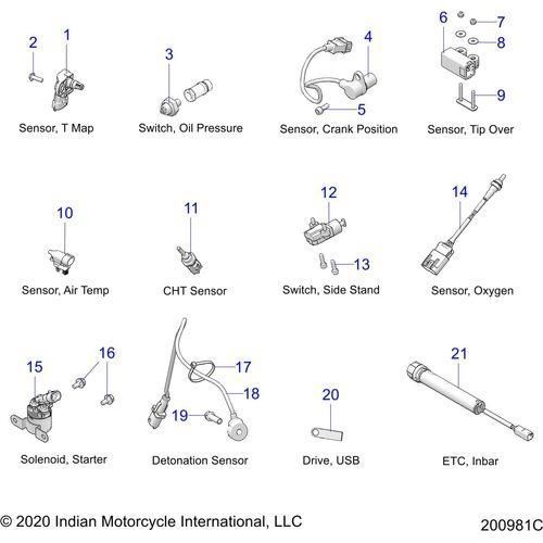 Electrical, Components 2 All Options - 2022 Indian Chieftain Elite Schematic-21499 OEM Schematic