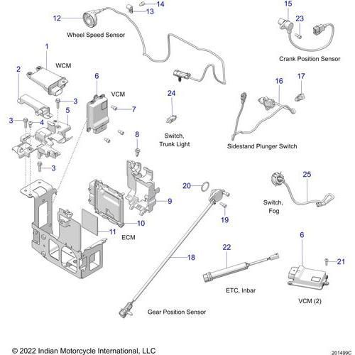 Electrical, Components 2 All Options - 2022 Indian Pursuit Dark Horse / Dark Horse Premium Schematic-21035 OEM Schematic