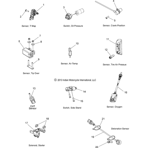 Electrical, Components 2 N14ccc/Ccvtca All Options - 2014 Indian Chief Classic/Chief Vintage/Chieftain Schematic-28252 OEM Schematic