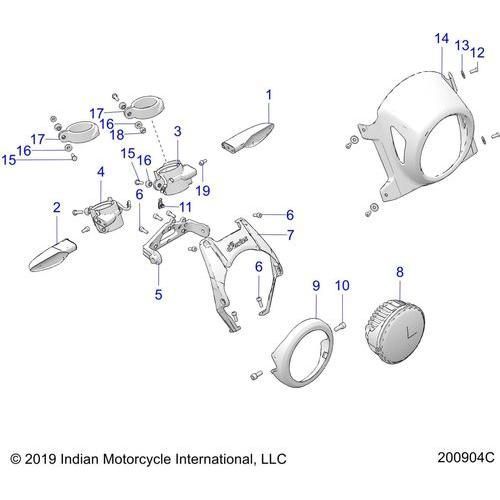 Electrical, Forward Lighting - 2020 Indian Ftr 1200 Carbon Le Schematic-24505 OEM Schematic