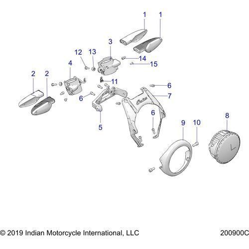 Electrical, Forward Lighting - 2020 Indian Ftr 1200 Schematic-24555 OEM Schematic